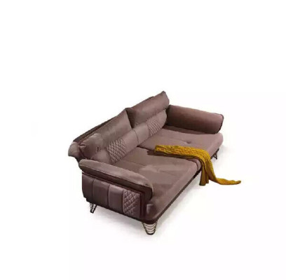 Brown Sofa Set Luxury 3+3+1 Seater Living room Furniture Sofas Armchair