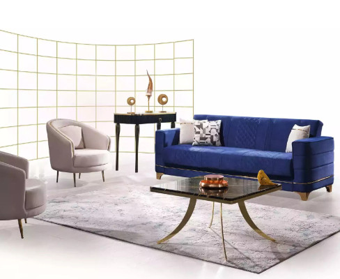 Designer Sofa set 3+3+1 Seater Sofa Fabric Suite Upholstery Set Modern