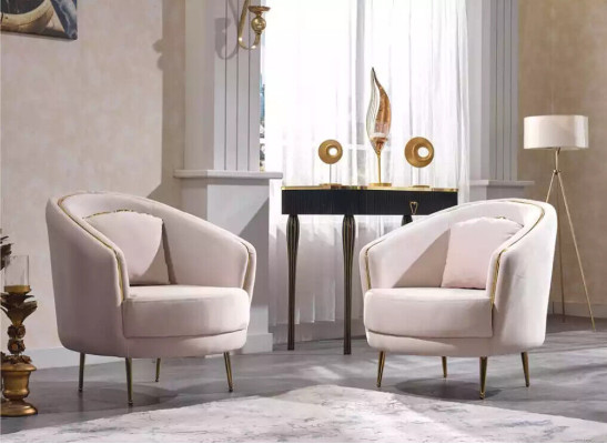 Designer Sofa set 3+3+1 Seater Sofa Fabric Suite Upholstery Set Modern
