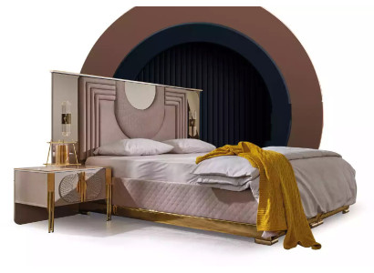 Bedroom Suite Bed 2x Bedside tables Bed frame Hotel bed 3 pieces