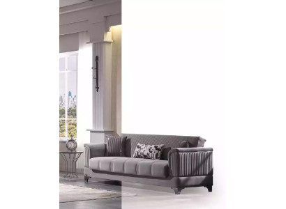 Luxury Gray Sofa Velvet Sofa Three Seater 3-Seater Couches Living room Furniture