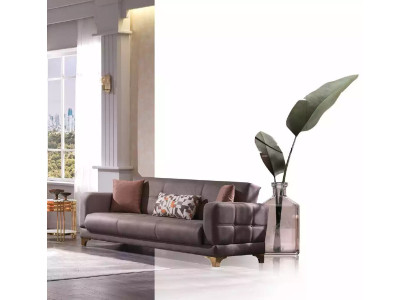 Designer Sofa Pink 3-Seater Designer Living room Couch Textile Furniture Couches