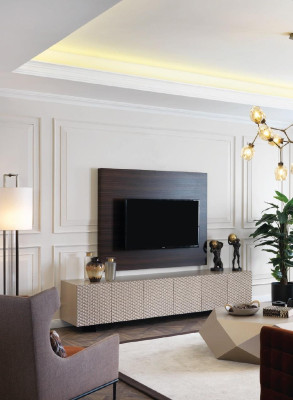 TV Wall Panel Cladding Wood Luxury TV Cabinet Living Room Wall TV Furniture