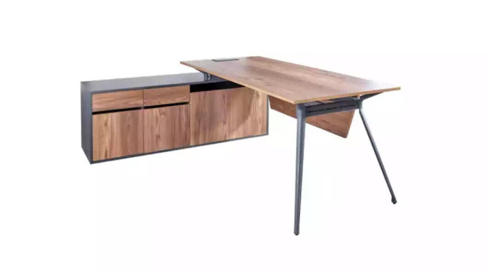 Desk Coffee table Sideboard Office Study room Brown Modern Wood