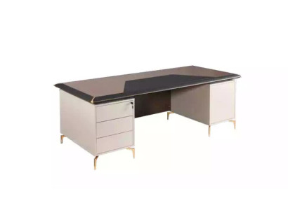 Office furniture Chef Desk Stainless Steel Feet Table with Drawers Wooden Furniture