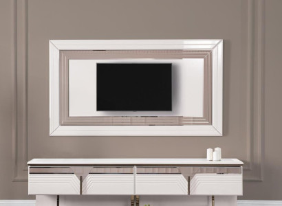 Wall unit TV stand wall panel TV cabinet lowboard white wood sideboard modern