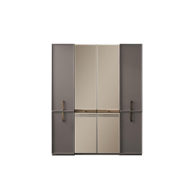 Wardrobe Bedroom Cabinet Wardrobe Wooden Cabinet Gray Mirror