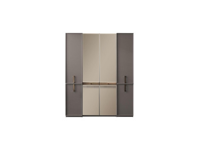 Wardrobe Bedroom Cabinet Wardrobe Wooden Cabinet Gray Mirror