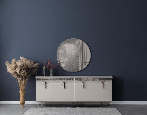 Sideboard Sideboard with Mirror Wooden Cabinet Chest of drawers Wardrobe Wood White