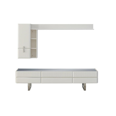 Wooden cabinet TV stand shelves TV cabinet lowboard sideboard wood white wardrobe