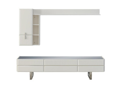 Wooden cabinet TV stand shelves TV cabinet lowboard sideboard wood white wardrobe