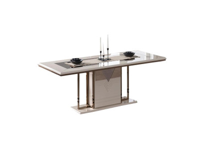 Luxury Dining table Dining room table Table Dining room Modern Wood White 200cm