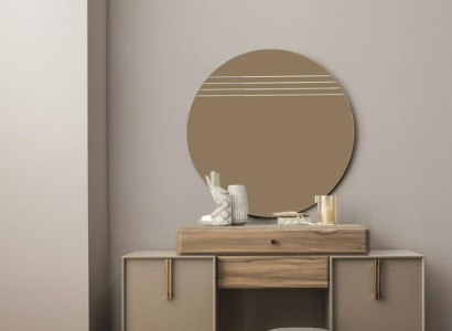 Dressing table Console table Dressing table Wood Gray Mirror Bedroom