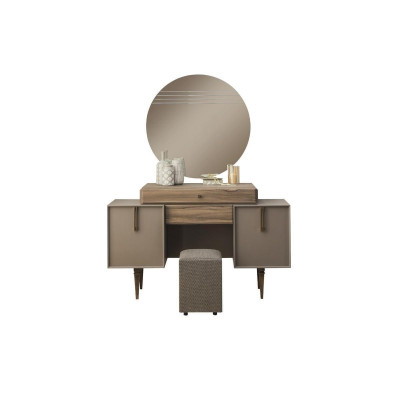 Dressing table Console table Dressing table Wood Gray Mirror Bedroom