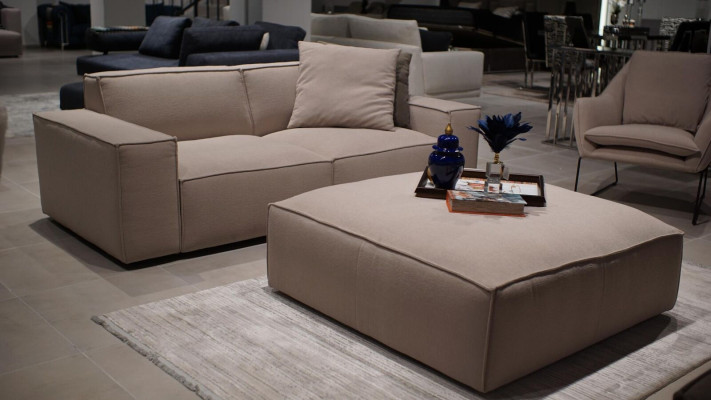 Living room Furniture Luxury Complete 2-piece Design Sofa Three-Seater Furnishings Stool