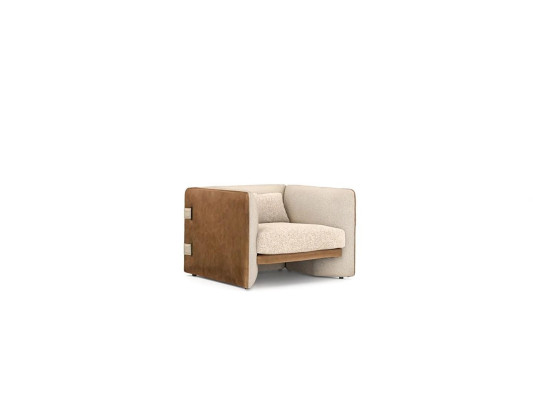 Complete 5-piece furniture three-seater sofa luxury armchair modern wood coffee table