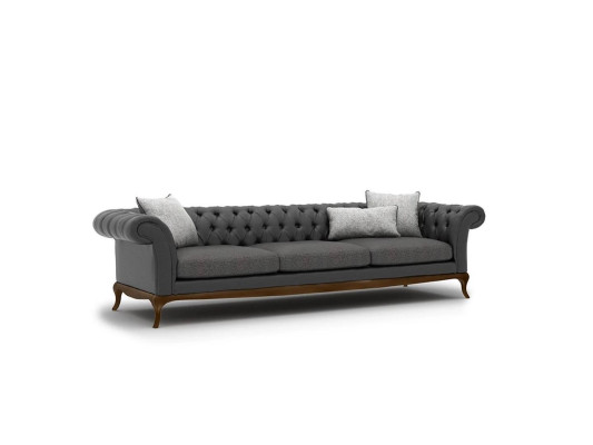 Living room Sofa Couch Four Seater Gray Furnishings Designer Upholstered furniture