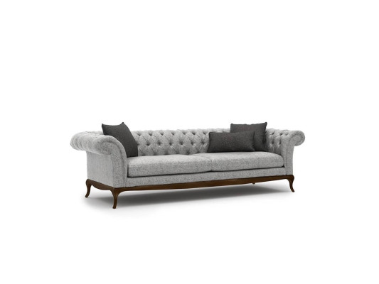Gray Sofa Three Seater Living room Furnishings Chesterfield Furniture Upholstered furniture