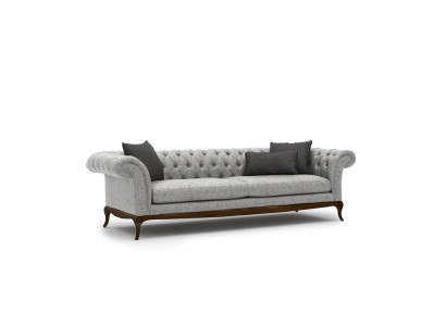 Gray Sofa Three Seater Living room Furnishings Chesterfield Furniture Upholstered furniture