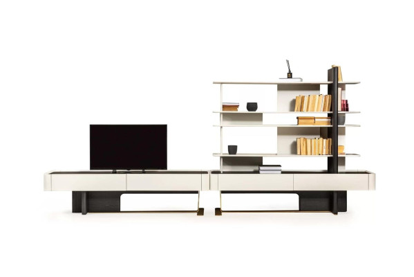 Wall unit sideboard TV cabinet lowboard shelves TV stand wardrobe wood white