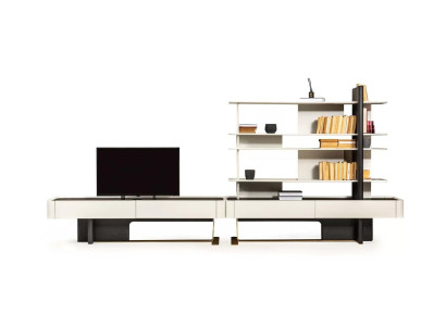 Wall unit sideboard TV cabinet lowboard shelves TV stand wardrobe wood white