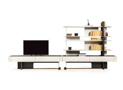 Wall unit sideboard TV cabinet lowboard shelves TV stand wardrobe wood white