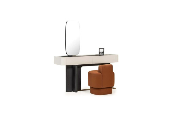 Suite Console table Stool Dressing table Dressing table Wood White Orange