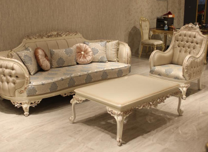 exclusive s Living room Set Trendy Sofas Design 2x Armchair Highlight Living room