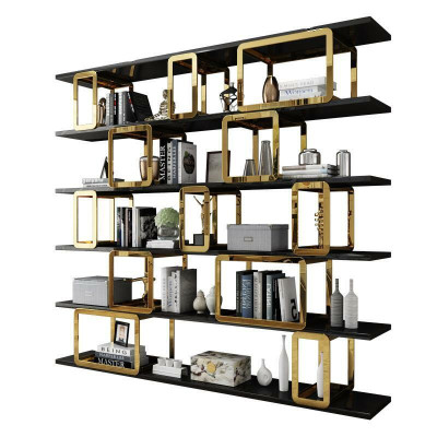 Design Divider Wall Shelf Living room Cabinets stainless steel Shelves Books Wardrobe new