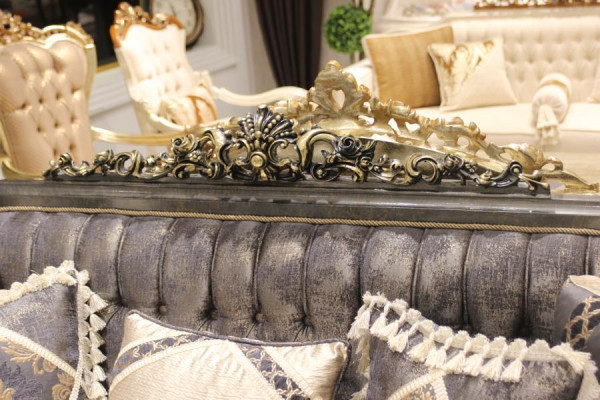 Luxury living room set sofa set 3+3+1+1 seater, comfortable 2x armchair new