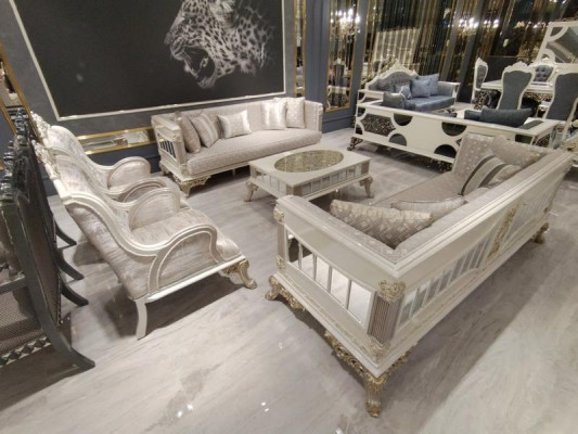 High-quality Living room Furniture Set 2x Sofa + Armchair exclusive s Living room Set