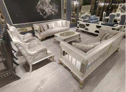 High-quality Living room Furniture Set 2x Sofa + Armchair exclusive s Living room Set