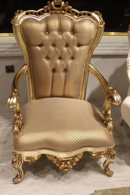 Sofa set 331 Seater Textile Complete Set Sofa Armchair Wood Chesterfield