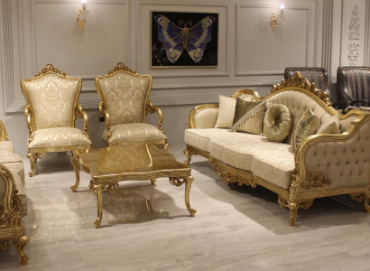 Designer Sofa set 3+3+1 Seater Couch Upholstery Seating Set Classic Set new