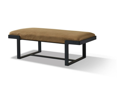 Stool Upholstered Stool Foot Shelf Furniture Living Benches Seat Leather Brown