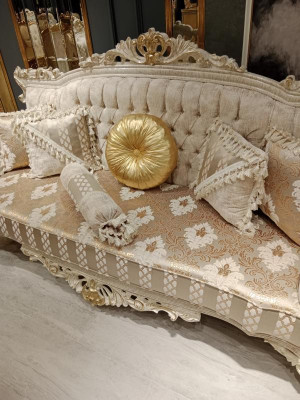 Elegant Sofa 3 Seater Noble Stylish Furniture Living room Beige Sofa new