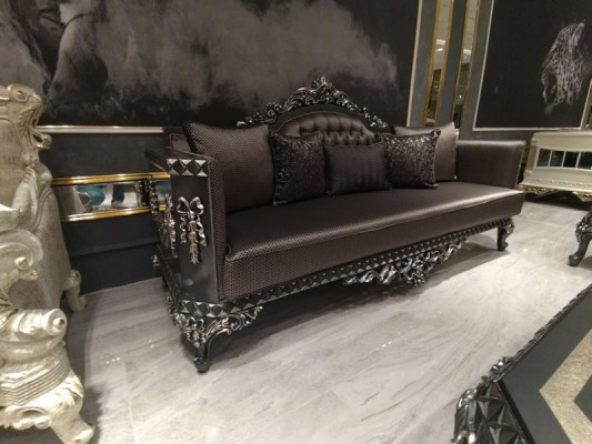 Elegant three-seater sofa modern 3 seater stylish sofa 3 seater brown