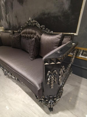 Elegant three-seater sofa modern 3 seater stylish sofa 3 seater brown