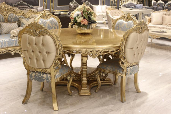 Luxury Dining table Round Design Table Classic Dining room Tables Furniture Gold new