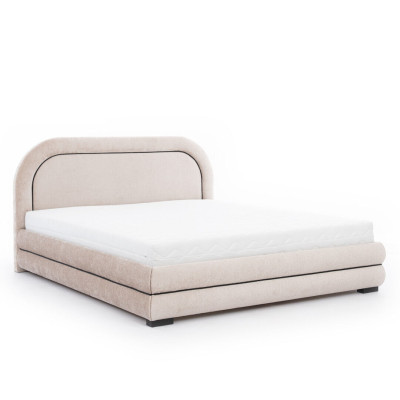 exclusive Beige Bedroom Suite Double bed Upholstery Bedside tables