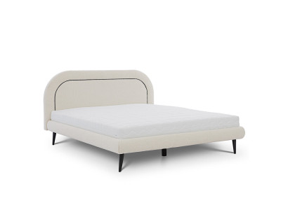 Bedroom Furniture White Bed Modern Textile Bed Upholstery Double bed