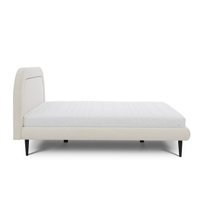 Bedroom Furniture White Bed Modern Textile Bed Upholstery Double bed