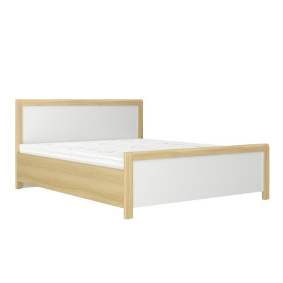 Bedroom Wooden bed White Double bed Designer Light wooden frame new