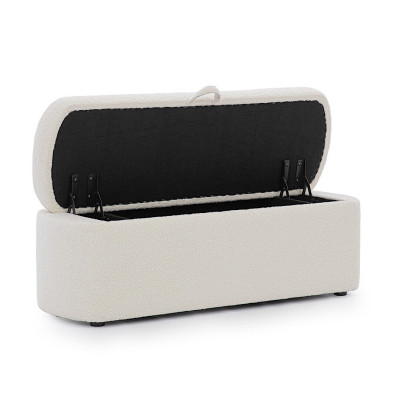 Bedroom Furniture White Stool Designer Bench seat Upholstery Storage Chest