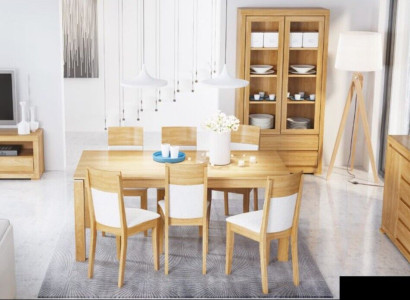 Dining table Wood Tables Living Dining Room Table Solid wood 200x90cm Dining tables Solid