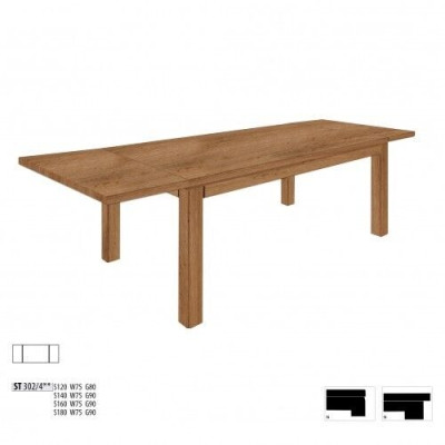 Table Dining table Genuine Wood Wooden table Tables Dining room 120x80cm Solid wood new