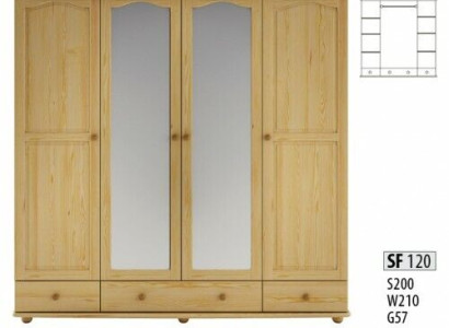 Wardrobe Bedroom Wood Wardrobe Real Handcraft Solid Wood Wardrobe 4 doors.