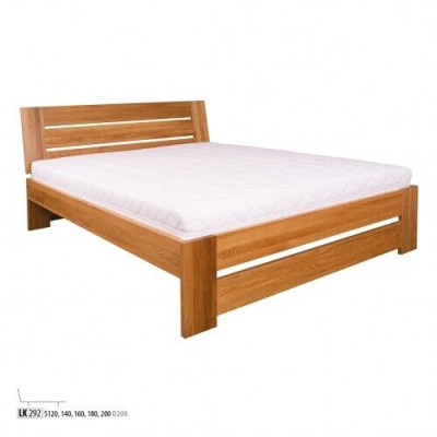 Wooden bed Real Wood Bed Hotel Design Style Massive 120x200 Bedroom