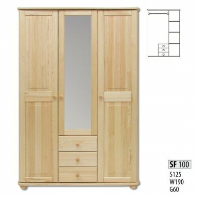 Wardrobe pine wardrobe solid wood bedroom cupboard cabinets country house new