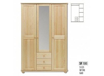 Wardrobe pine wardrobe solid wood bedroom cupboard cabinets country house new